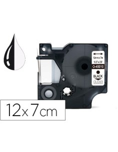 CINTA Q-CONNECT NEGRO-TRANSPARENTE 12MM X 7MT DYMO
