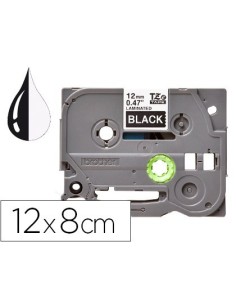 CINTA Q-CONNECT TZE-335 NEGRO-BLANCO 12MM LONGITUD 8MT