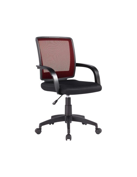 SILLA GIRATORIA Q-CONNECT RESPALDO MEDIO REGULABLE EN ALTURA 900+100X560X570 MM COLOR ROJO