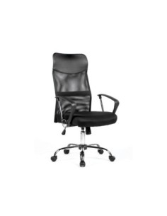 SILLA DE DIRECCION Q-CONNECT BASE METAL RESPALDO ALTO REGULABLE EN ALTURA 1110+100MM ALTO PIEL Y MALLA