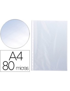 FUNDA MULTITALADRO Q-CONNECT FOLIO 80 MC CRISTAL CAJA DE 1400 UNIDADES