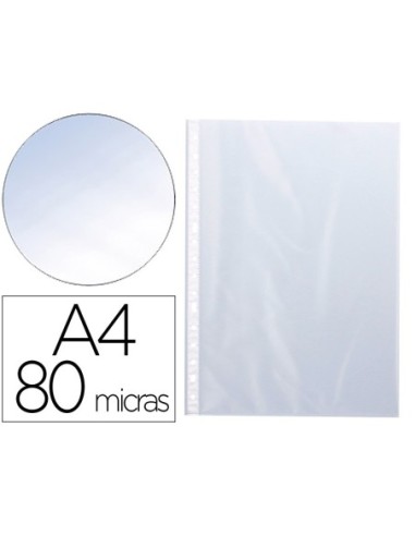 FUNDA MULTITALADRO Q-CONNECT FOLIO 80 MC CRISTAL CAJA DE 1400 UNIDADES