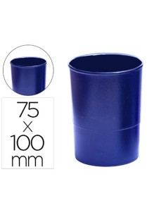 CUBILETE PORTALAPICES Q-CONNECT PLASTICO DIAMETRO 75 MM ALTURA 100 MM AZUL OPACO