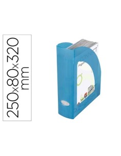 REVISTERO PLASTICO Q-CONNECT AZUL TRANSLUCIDO