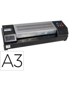 PLASTIFICADORA Q-CONNECT KF16918 PROFESIONAL RUGERIZADA CALIENTE DIN A3 CUATRO RODILLOS HASTA 200 MICRAS