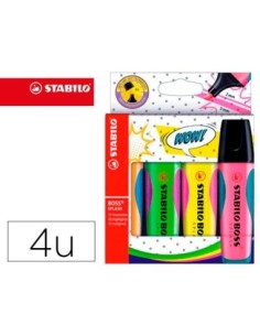 ROTULADOR STABILO BOSS SPLASH 75 ESTUCHE DE 4 UNIDADES COLORES SURTIDOS
