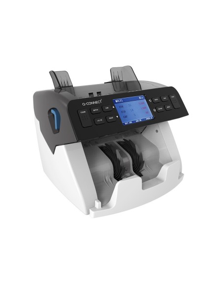 DETECTOR Y CONTADOR Q-CONNECT DE BILLETES FALSOS SENSOR DOBLE CIS ACTUALIZACION DIVISAS USB TARJETA SD O