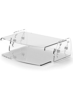 SOPORTE FELLOWES PARA MONITOR CLARITY AJUSTABLE 5 POSICIONES TRANSPARENTE 70X256X320 MM HASTA 15 KG