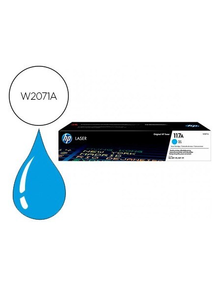 TONER HP 117A LASER COLOR 150A / 150NW / 178NW / 178NWG / 179FNW CIAN 700 PAGINAS