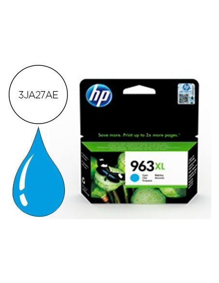 INK-JET HP 963 XL OFFICEJET PRO 9010 / 9020 / 9022 / 9023 / 9025 CIAN 1600 PAGINAS