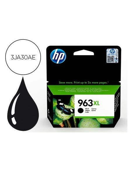 INK-JET HP 963 XL OFFICEJET PRO 9010 / 9020 / 9022 / 9023 / 9025 NEGRO 2000 PAGINAS