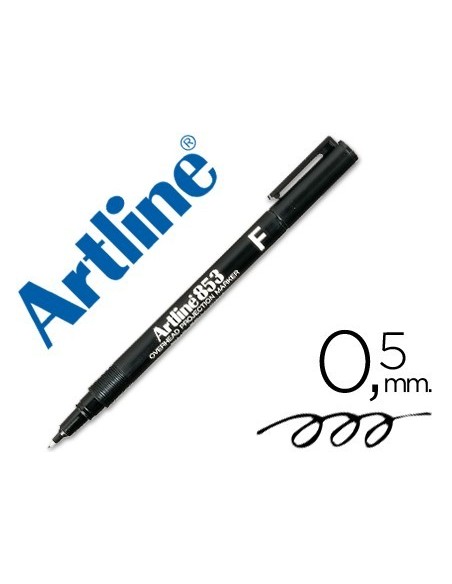 ROTULADOR ARTLINE RETROPROYECCION PUNTA FIBRA PERMANENTE EK-853 NEGRO -PUNTA REDONDA 0.5 MM