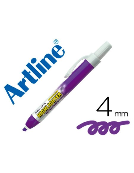 ROTULADOR ARTLINE CLIX FLUORESCENTE EK-63 VIOLETA PUNTA BISELADA 4 MM