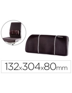 COJIN LUMBAR FELLOWES PORTATIL CON FUNDA EXTRAIBLE TELA COLOR NEGRO 54X304X126 MM