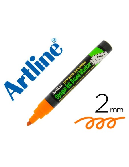 ROTULADOR ARTLINE PIZARRA EPD-4 COLOR NARANJA FLUORESCENTE OPAQUE INK BOARD PUNTA REDONDA 2 MM