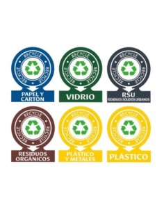 ETIQUETA ADHESIVA AVERY PARA RESIDUOS 141X110 MM PACK DE 6 UNIDADES SURTIDAS