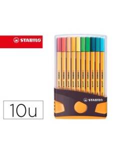 ROTULADOR STABILO PUNTA DE FIBRA POINT 88 COLOR PARADE ANTRACITA/NARANJA ESTUCHE DE 20 UNIDADES COLORES SURTIDOS