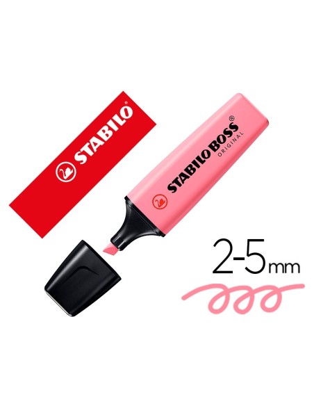 ROTULADOR STABILO BOSS FLUORESCENTE 70 PASTEL ROSA CEREZO EN FLOR