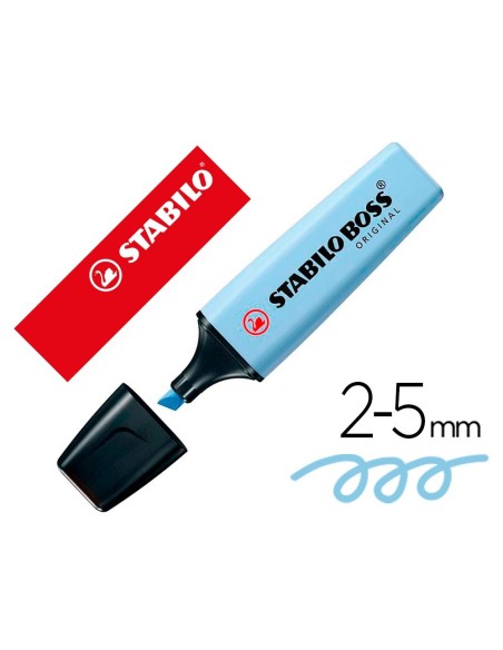 ROTULADOR STABILO BOSS FLUORESCENTE 70 PASTEL AZUL NUBLADO