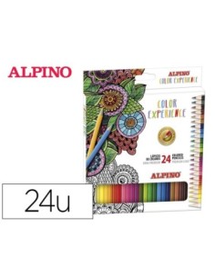 LAPICES DE COLORES ALPINO EXPERIENCE MINA PREMIUM 3,3 MM CAJA CARTÓN DE 24 UNIDADES COLORES