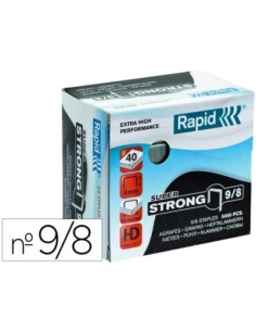 GRAPAS RAPID SUPER STRONG GALVANIZADAS N. 9/8 CAJA DE 5000 UNIDADES