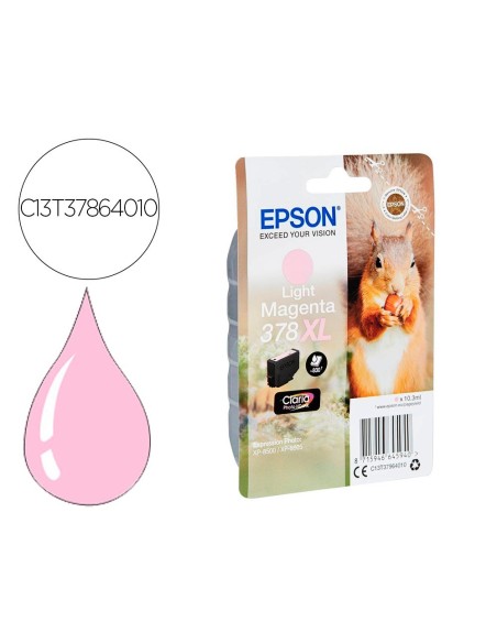 INK-JET EPSON 378 XL EXPRESSION HOME XP-8605 / 8606 / XP-15000 / XP-8500 / 8505 MAGENTA CLARO 830 PAG