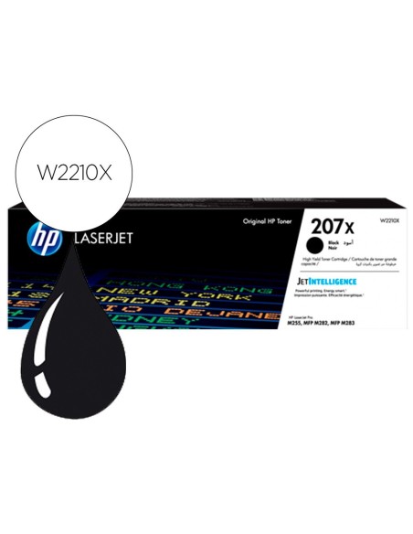 TONER HP 207X COLOR LASERJET PRO M282NW / M283FDN / M283FDW NEGRO 3.150 PAGINAS