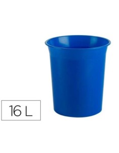 PAPELERA PLASTICO ARCHIVO 2000 ANTIMICROBIANA SANITIZED PLASTICO AZUL 16 LITROS 290X310 MM