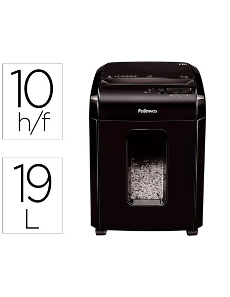 DESTRUCTORA DE DOCUMENTOS FELLOWES 10M CAPACIDAD DE CORTE 10 H SEGURIDAD P5 DESTRUYE GRAPAS Y TARJETAS DE