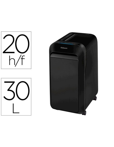 DESTRUCTORA DE DOCUMENTOS FELLOWES LX-220 CAPACIDAD DE CORTE 20 H SEGURIDAD P4 DESTRUYE GRAPAS CLIPS Y