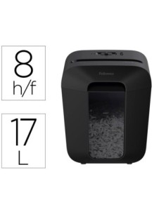 DESTRUCTORA DE DOCUMENTOS FELLOWES LX-45 CAPACIDAD DE CORTE 8 H SEGURIDAD P4 DESTRUYE GRAPAS CLIPS Y