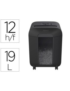 DESTRUCTORA DE DOCUMENTOS FELLOWES LX-85 CAPACIDAD DE CORTE 12 H SEGURIDAD P4 DESTRUYE GRAPAS CLIPS Y