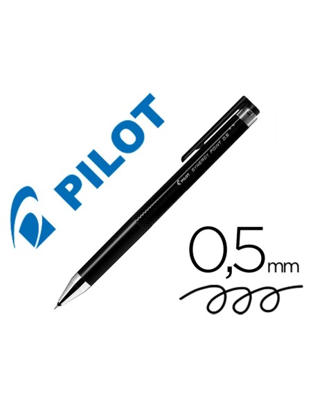BOLIGRAFO PILOT SYNERGY POINT RETRACTIL SUJECION DE CAUCHO TINTA GEL 0,5 MM NEGRO