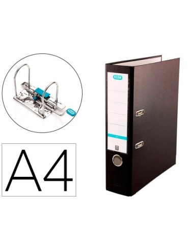 ARCHIVADOR DE PALANCA ELBA TOP CARTON COMPACTO POLIPROPILENO CON RADO DIN A4 LOMO DE 80 MM NEGRO