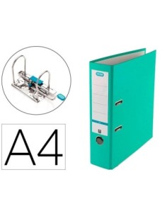 ARCHIVADOR DE PALANCA ELBA TOP CARTON COMPACTO POLIPROPILENO CON RADO DIN A4 LOMO DE 80 MM ICE MINT