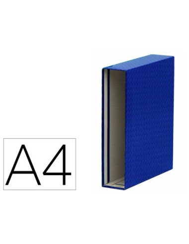 CAJA ARCHIVADOR DE PALANCA CARTON FORRADO ELBA DIN A4 LOMO 85 MM AZUL