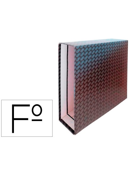 CAJA ARCHIVADOR DE PALANCA CARTON FORRADO ELBA FOLIO LOMO 85 MM NEGRO