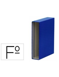 CAJA ARCHIVADOR DE PALANCA CARTON FORRADO ELBA FOLIO LOMO 85 MM AZUL