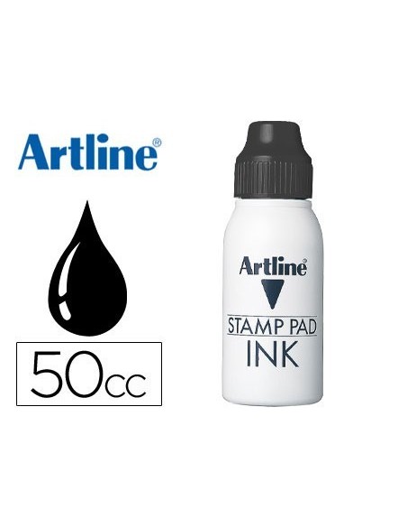 TINTA TAMPON ARTLINE NEGRA FRASCO DE 50 CC
