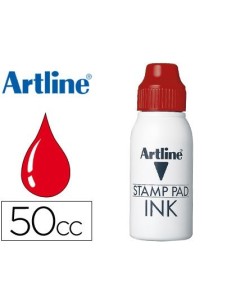 TINTA TAMPON ARTLINE ROJA FRASCO DE 50 CC