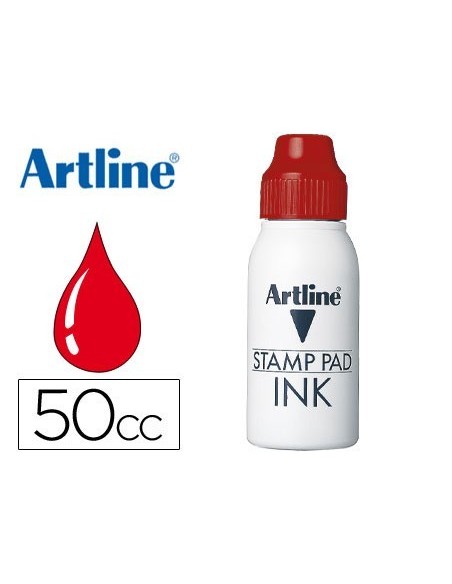 TINTA TAMPON ARTLINE ROJA FRASCO DE 50 CC