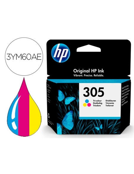 INK-JET HP 305 DESKJET 1210 / 1212 / 1255 / 2732 / 2752 / 4155 / 4158 ENVY 6020 / 6052 /6055 / 6420 TRICOLOR 100