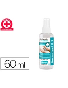 GEL HIDROALCOHOLICO ANTISEPTICO BACTERIGEL G5 PARA MANOS LIMPIA DESINFECTA SIN ACLARADO SPRAY DE 60 ML