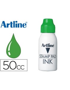 TINTA TAMPON ARTLINE VERDE FRASCO DE 50 CC